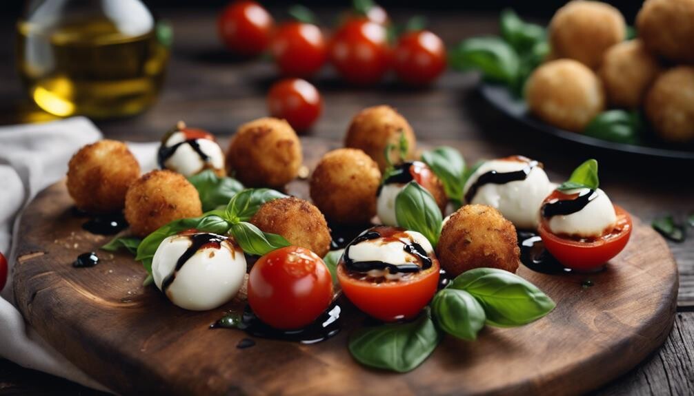 fresh tomatoes and mozzarella