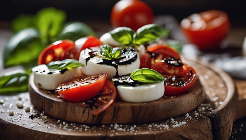 fresh tomatoes and mozzarella