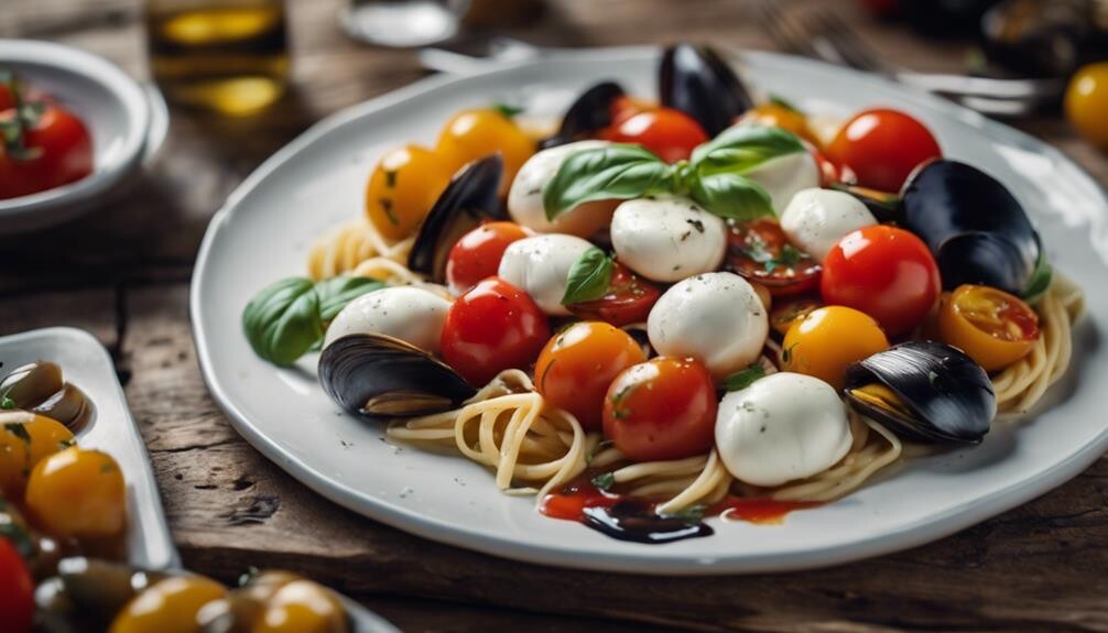 fresh tomatoes basil mozzarella