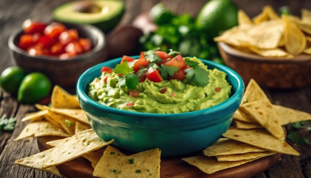 freshly made avocado dip