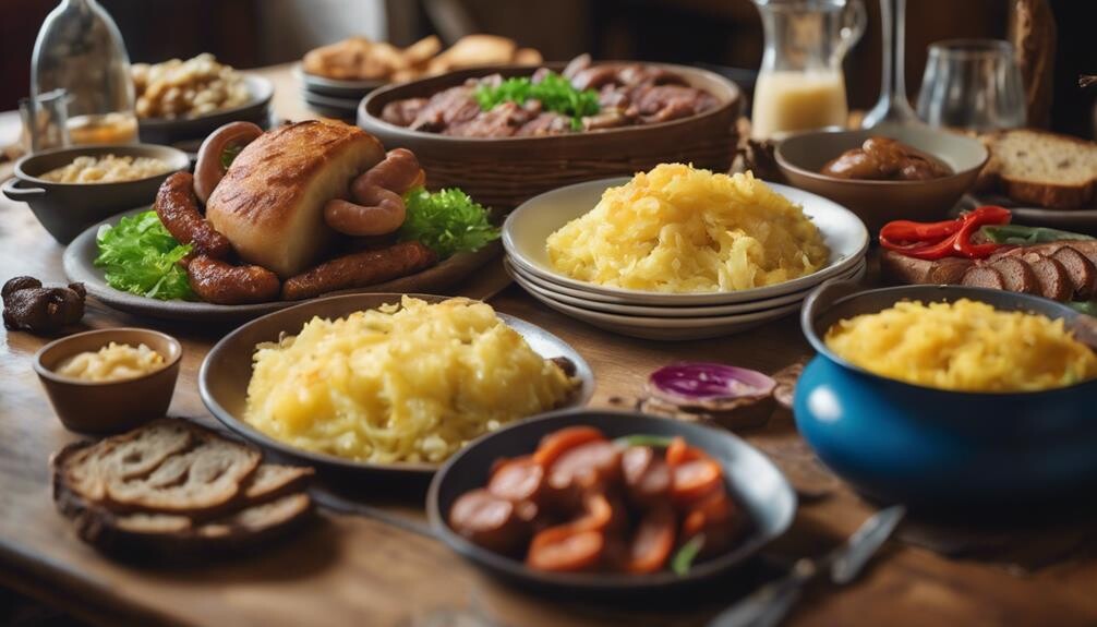 fried cabbage and sausage