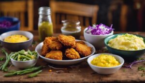 fried chicken cutlet sides