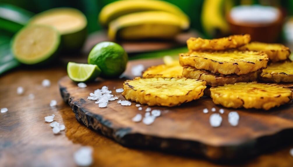 fried green plantains dish