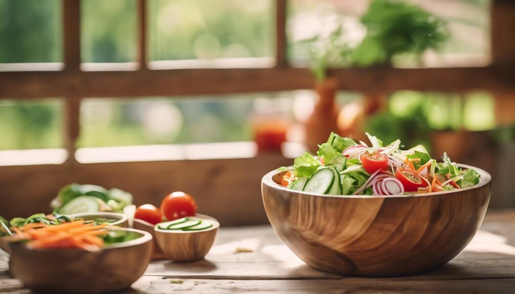 garden fresh salad with herbs