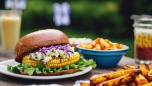 grilled burgers delicious sides