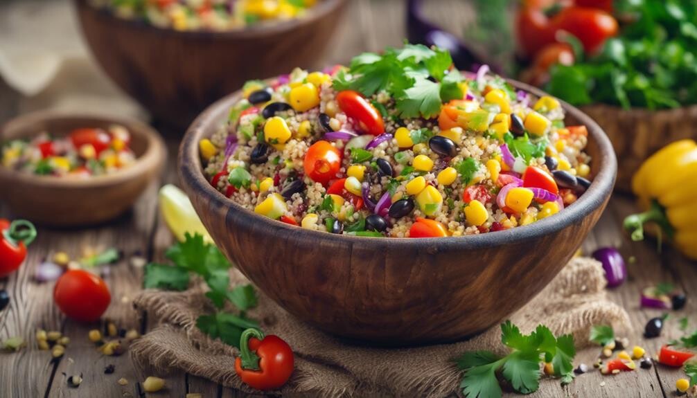 healthy and colorful quinoa