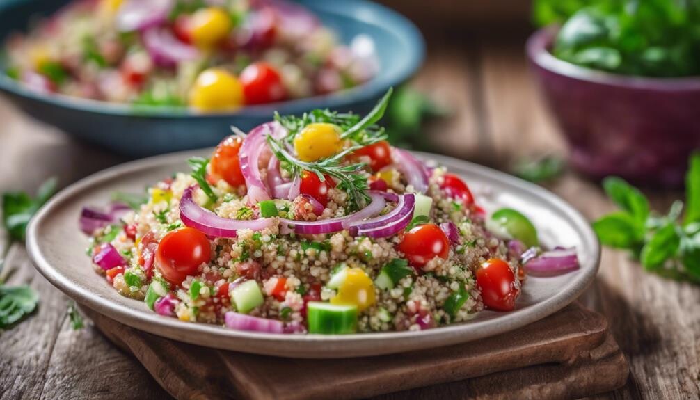 healthy colorful quinoa dish