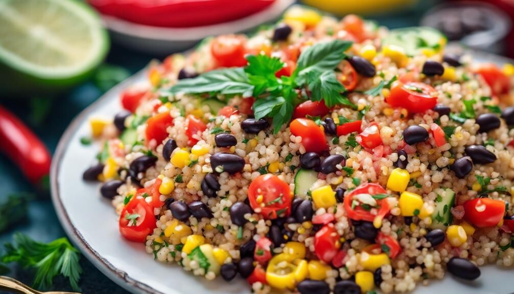 healthy grain and greens