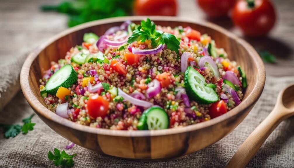 healthy grain and veggies