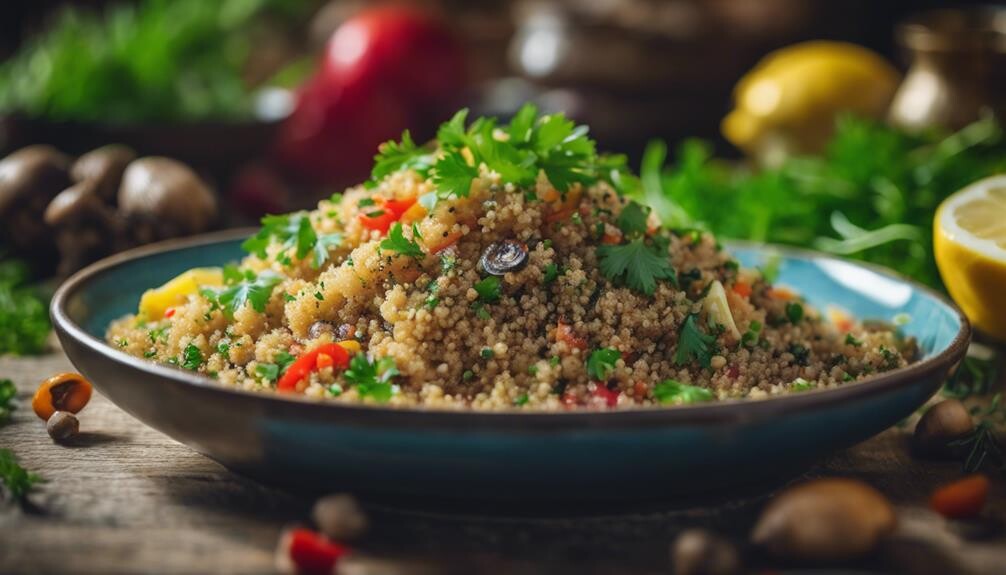 healthy grain with herbs