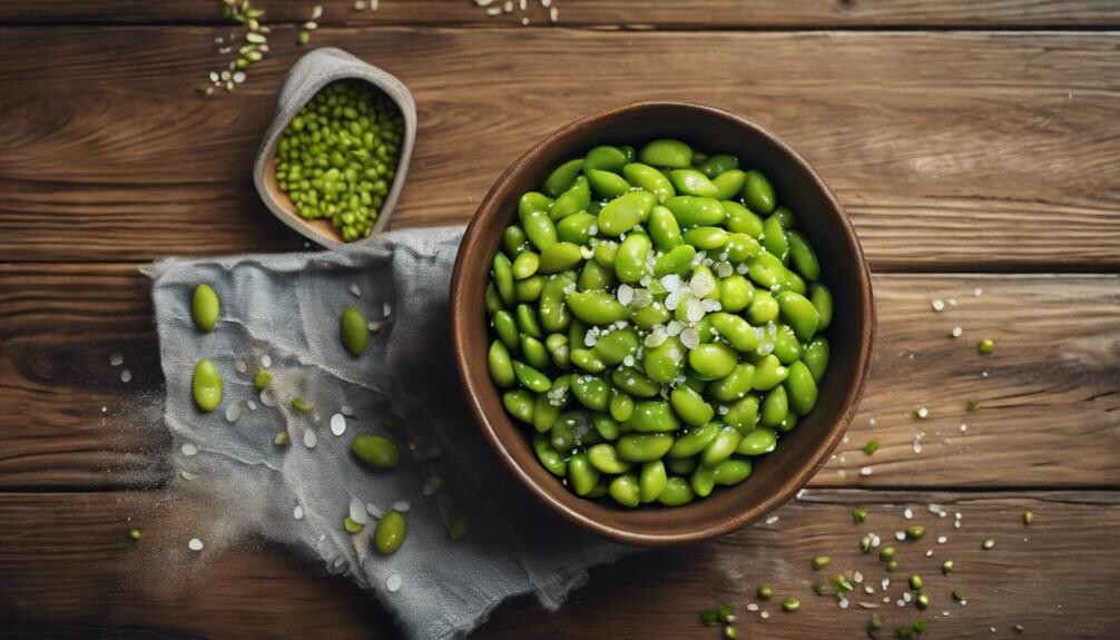 healthy green soybeans snack