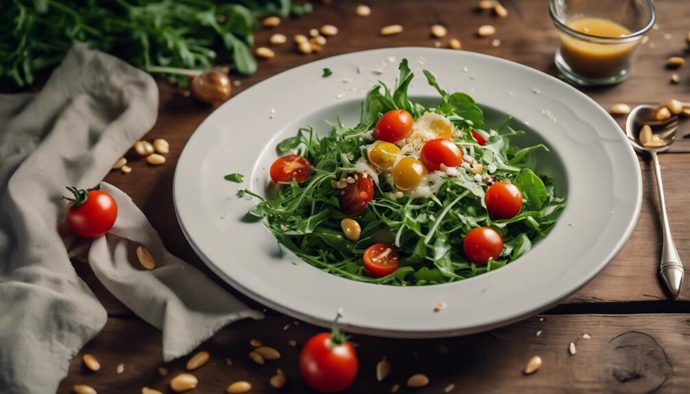 healthy lunch option featuring arugula