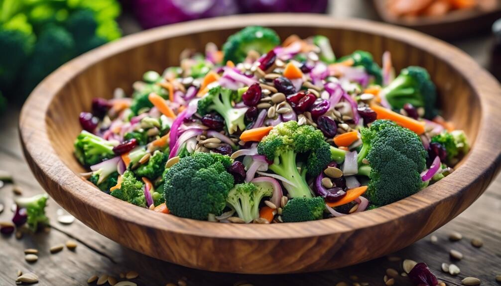 healthy salad with broccoli