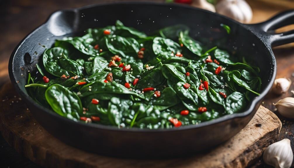 healthy saut ed spinach recipe