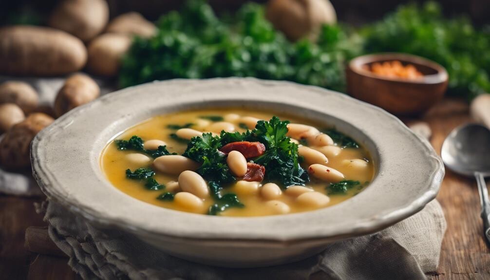 hearty soup with chorizo