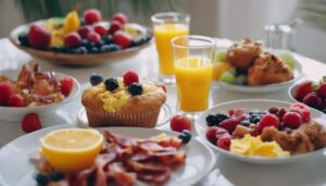 muffins and breakfast sides