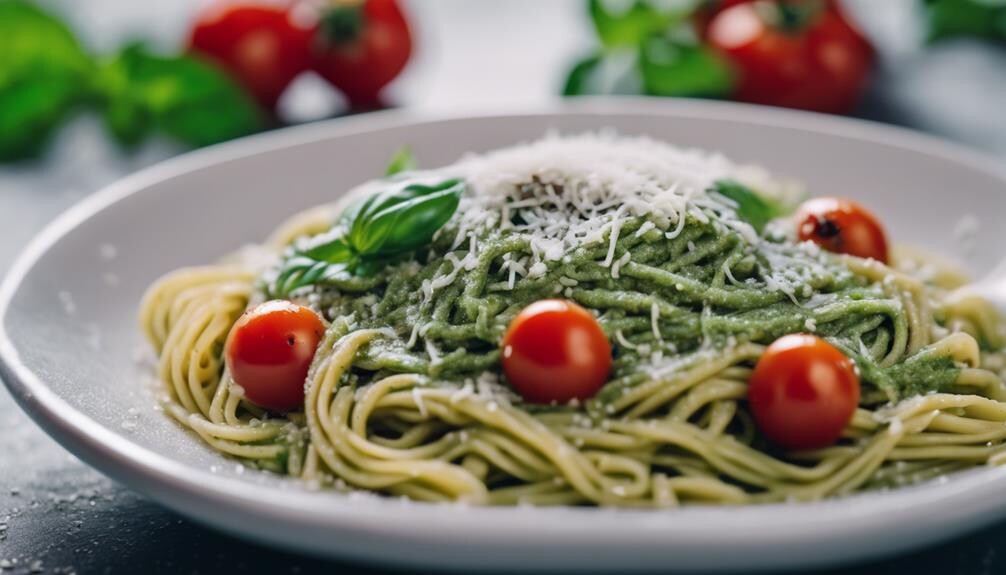 pasta with basil sauce