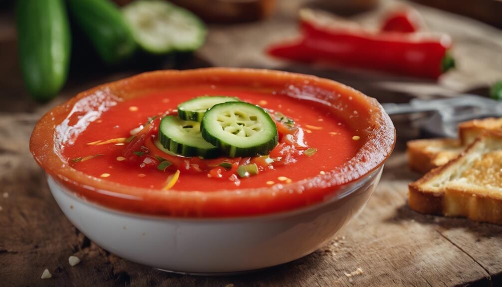 refreshing cold tomato soup