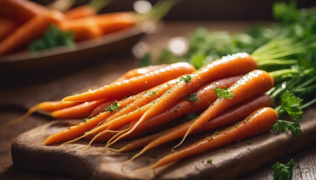 roasted honey glazed baby carrots