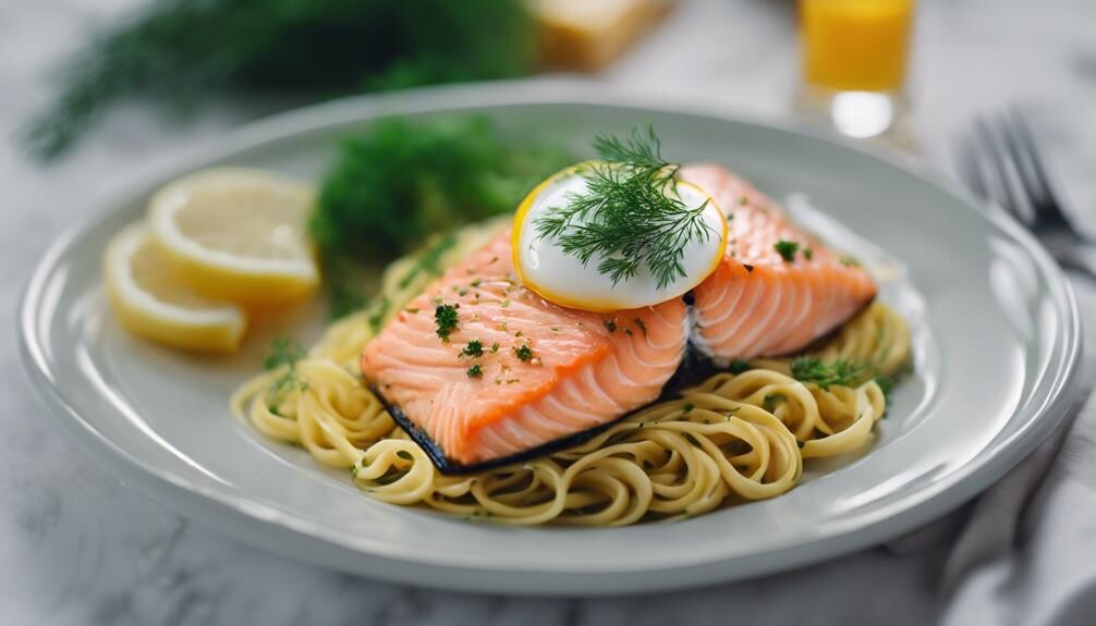 roasted salmon with herbs