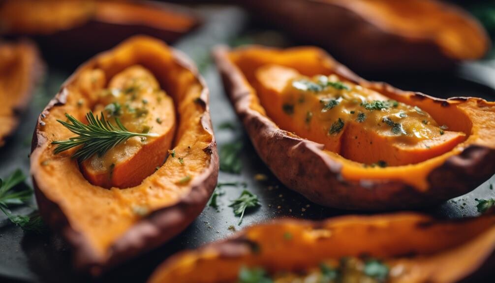 roasted sweet potatoes with honey and cinnamon