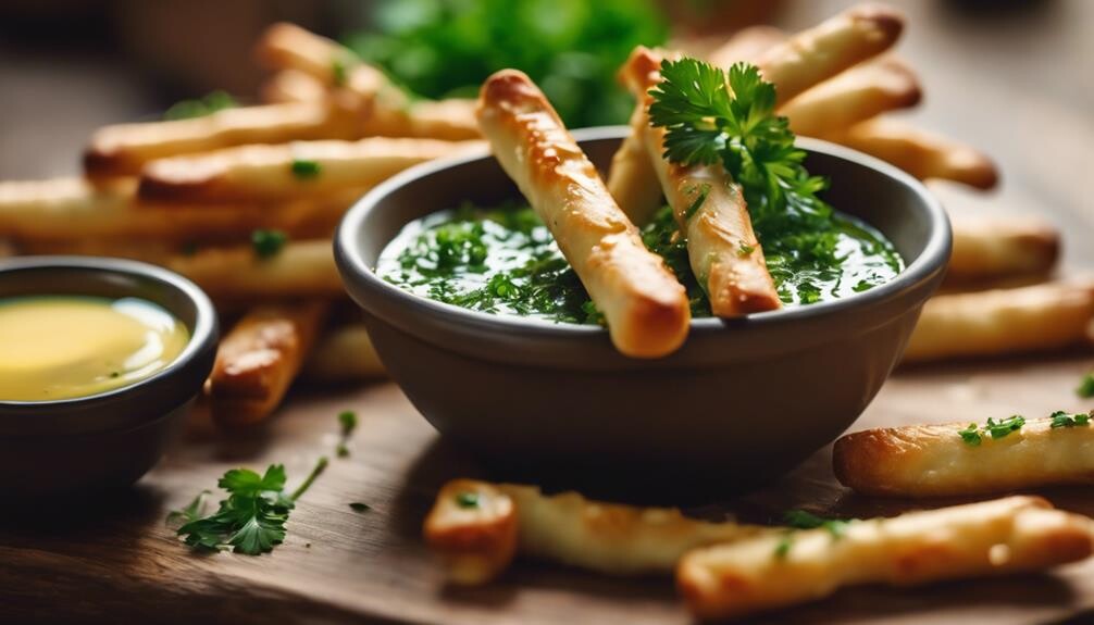 satisfying garlic infused breadsticks