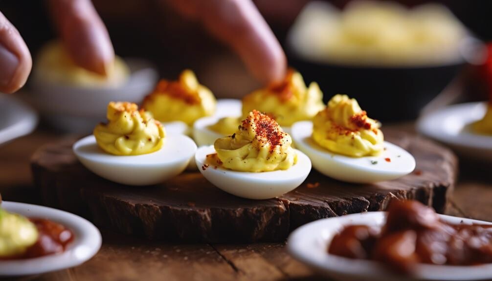savory appetizer with eggs