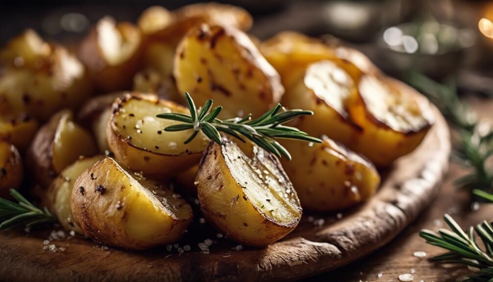 savory herb crusted potato wedges