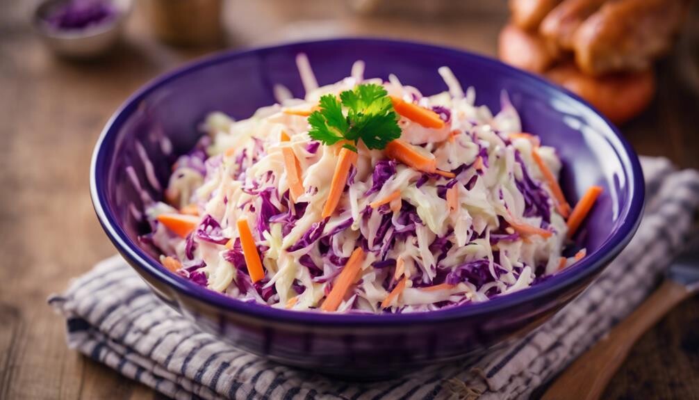 sliced cabbage salad dish