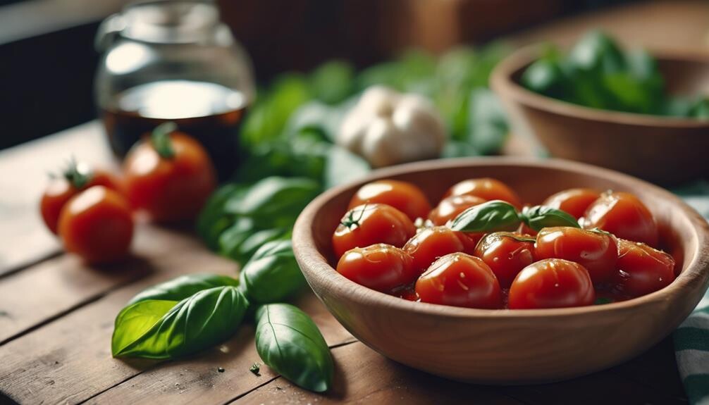 slow cooked tomatoes in oil