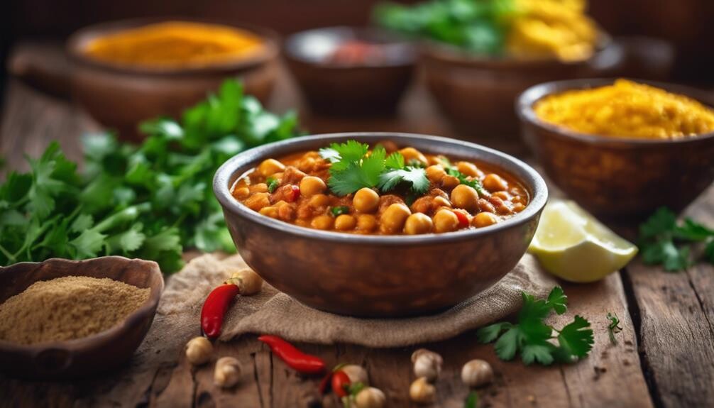 spicy chickpea curry dish