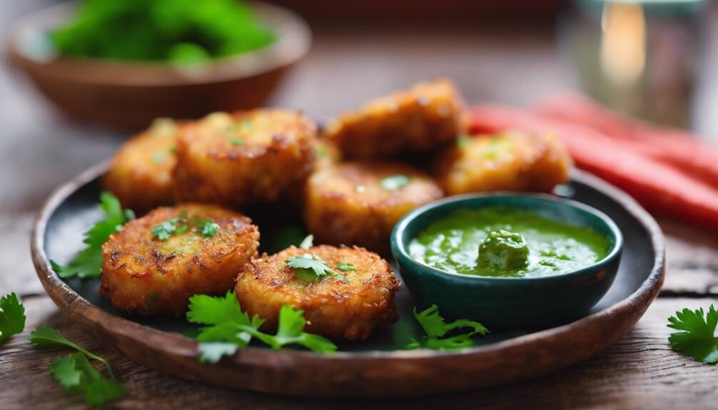 spicy potato patties enjoyed