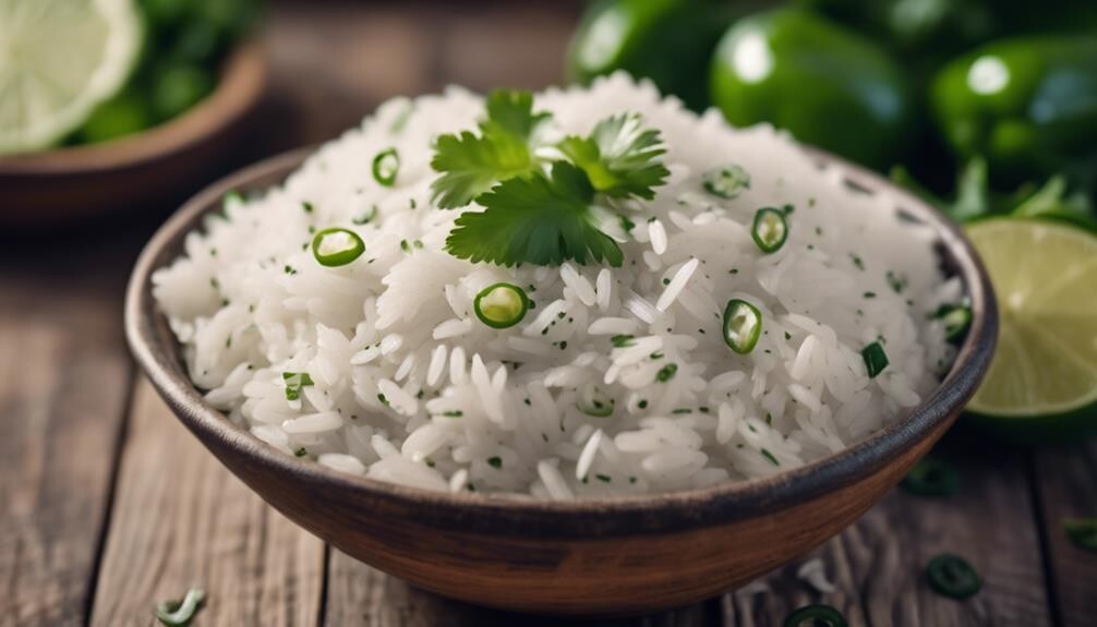 spicy rice with cilantro