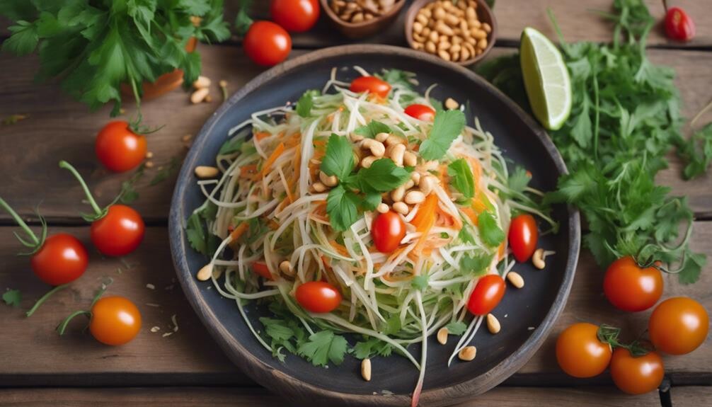 spicy thai papaya dish
