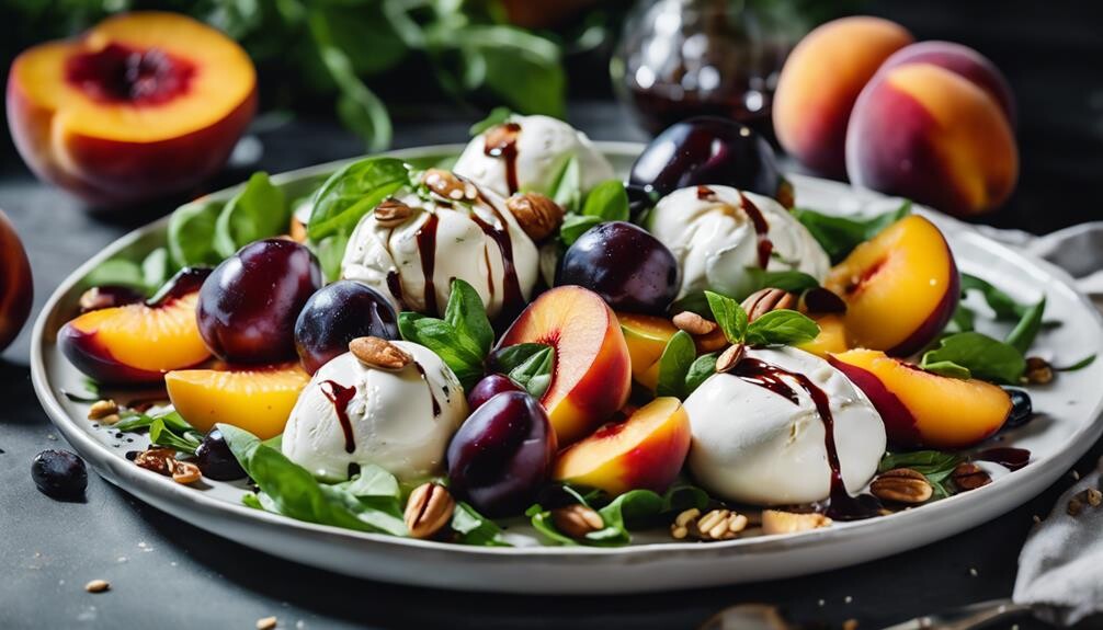 summer salad with cheese