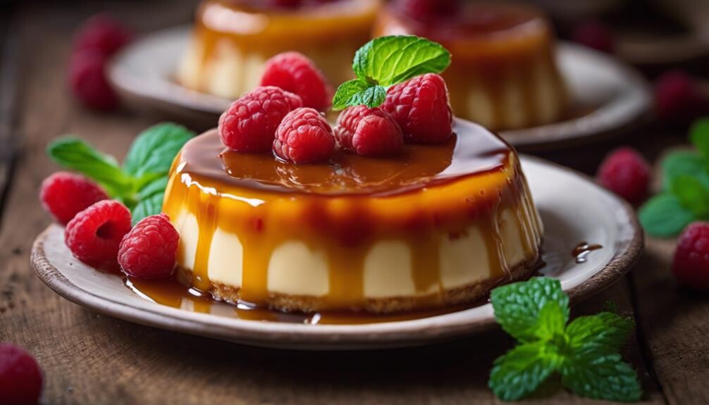 sweet caramel custard dessert