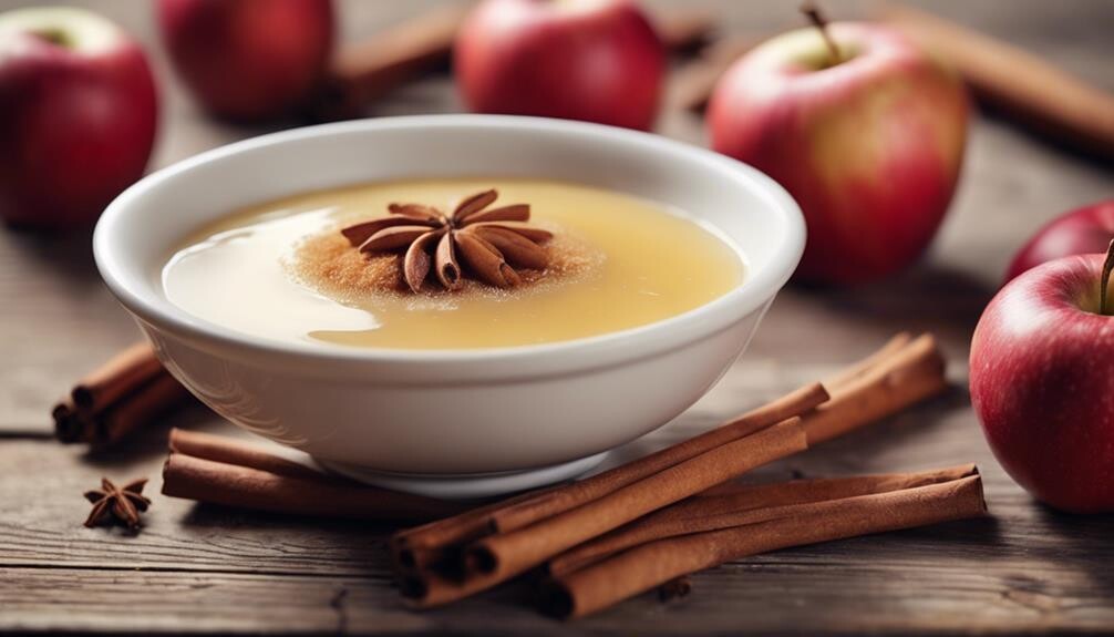 sweetened with cinnamon apples