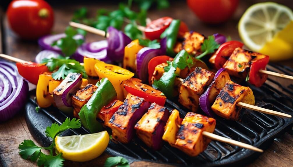 tandoori spiced cheese cubes