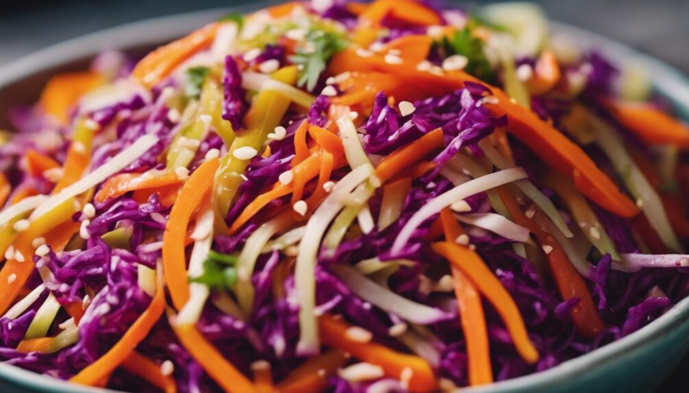 tasty salad with sesame