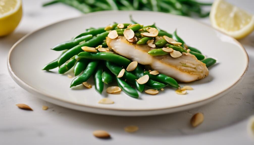 tender beans with almonds