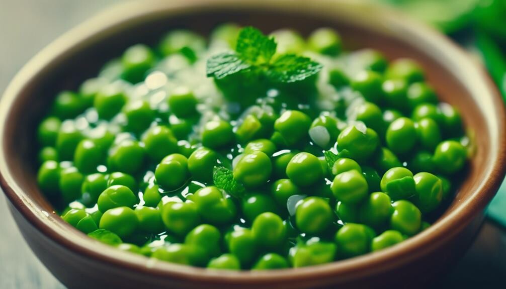 tender green peas saut ed