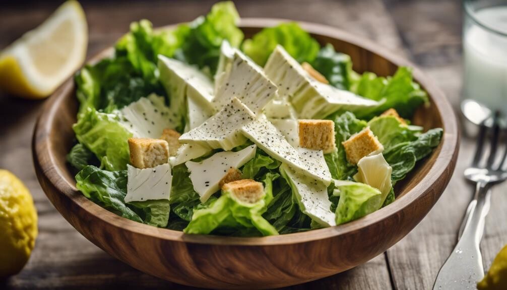 text summary in four words tossed with creamy dressing