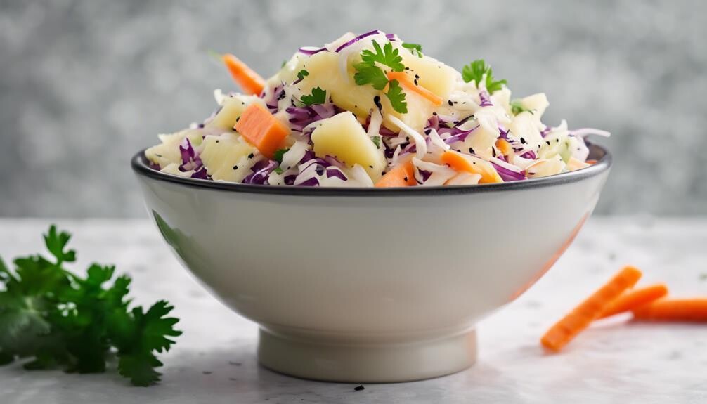 tropical fruit in slaw