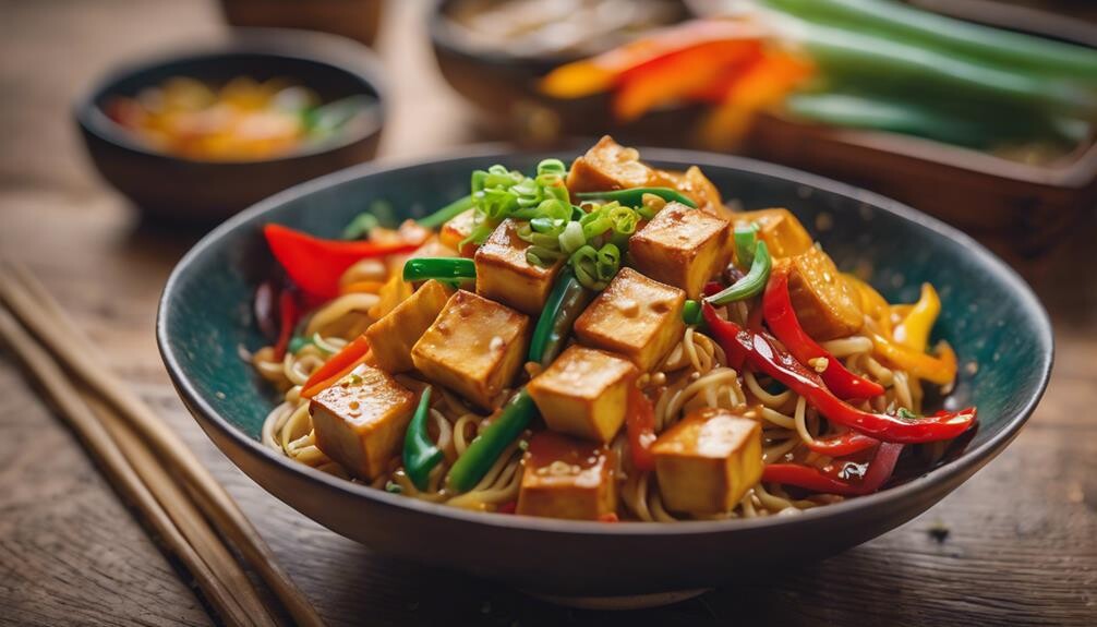 vegetarian dish with tofu