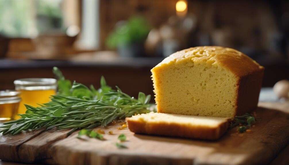 warm cornbread with butter