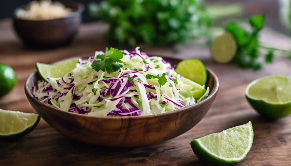 zesty cabbage with cilantro