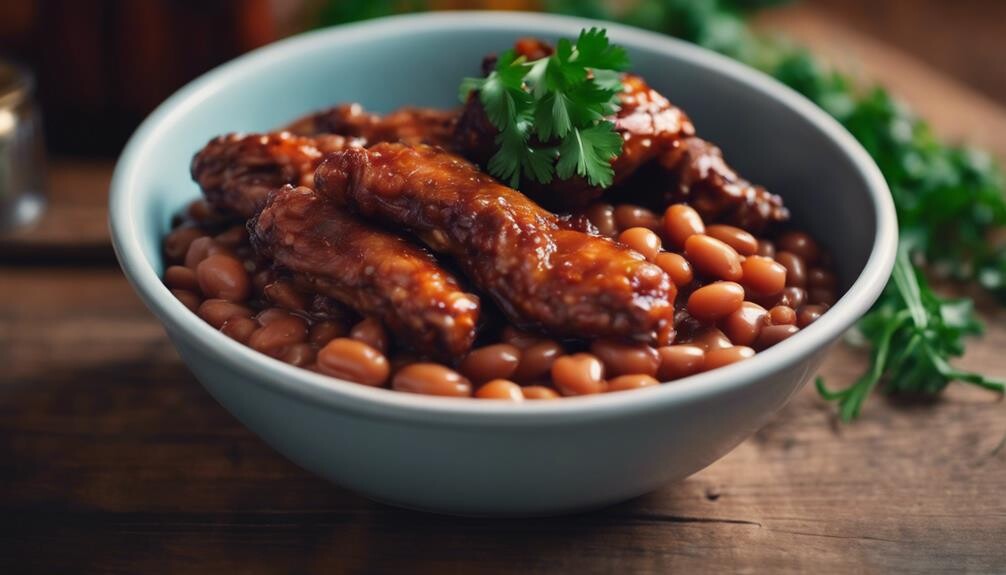 bowl of savory beans