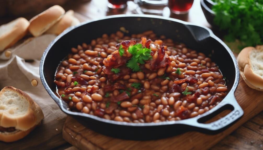 bubbling pot of beans