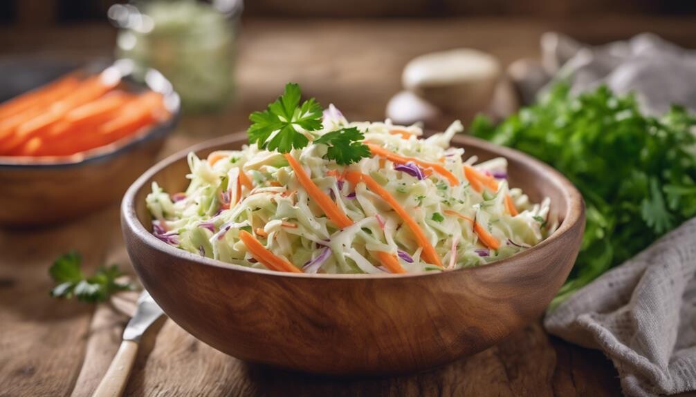 cabbage carrots mayonnaise vinegar