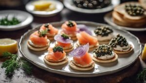 caviar appetizer side dishes